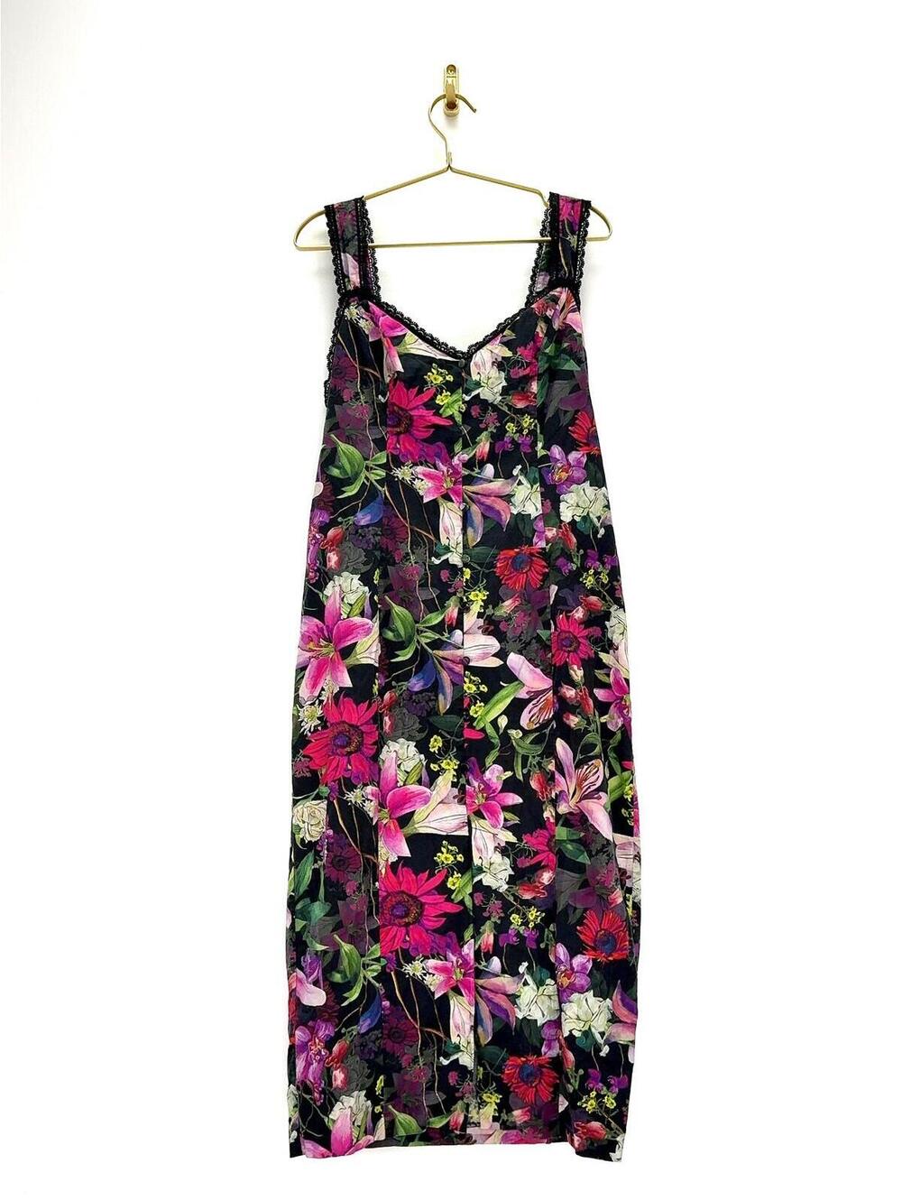 Marchesa Notte Botanical Midi Dress Size 14 - Picture 3 of 9